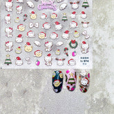hello kitty christmas nail sticker